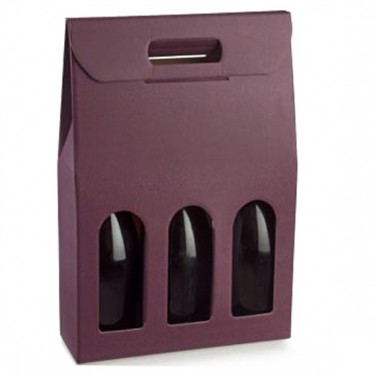 Porte-bouteilles violet 3 bot.