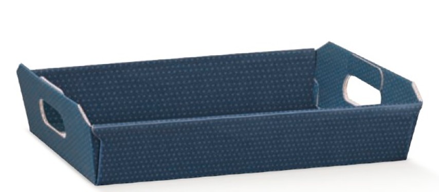 Bandeja carton azul 350*260*70