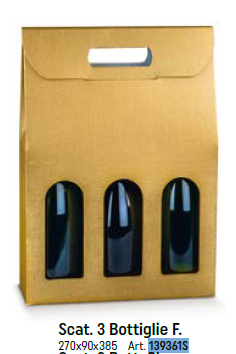 Botellero 3 bot. Fibra oro