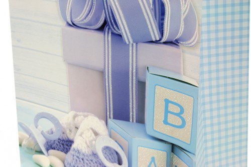 Small blue baby bag