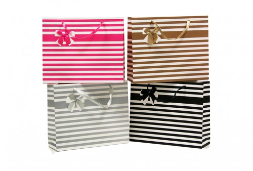 Pink striped bag