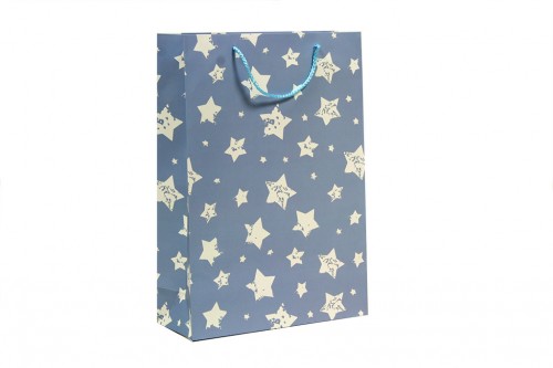 Bolsa c/estrellas azul