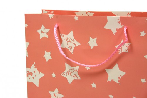 Bolsa c/estrellas rosa