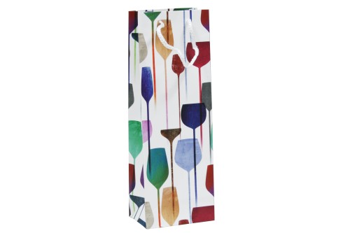 Bolsa de vino copas blanca