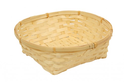 Natural bamboo oval tray