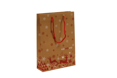Bolsa de carton navideña grande