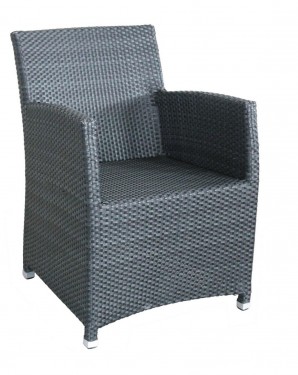 Fauteuil terrasse en rotin foncé