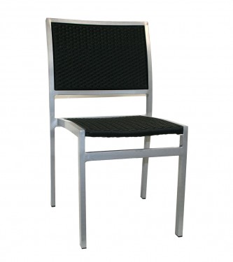 Silla rattan negra lux