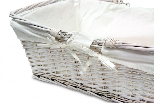 Little basket folding white handles