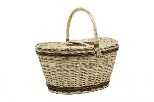 Wicker picnic basket two colors-spain