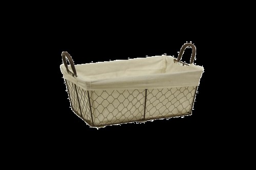 Cuevano metal rectangular con tela