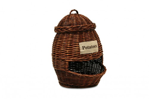 wicker potato pot