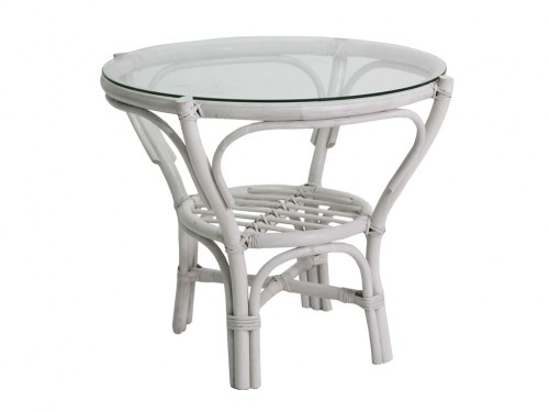 Table Lombok - Rotin Semi Blanc