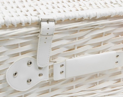 White wicker suitcase