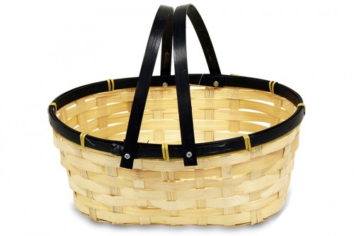 Light bamboo basket folding handles phi phi