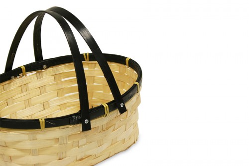 Light bamboo basket folding handles phi phi