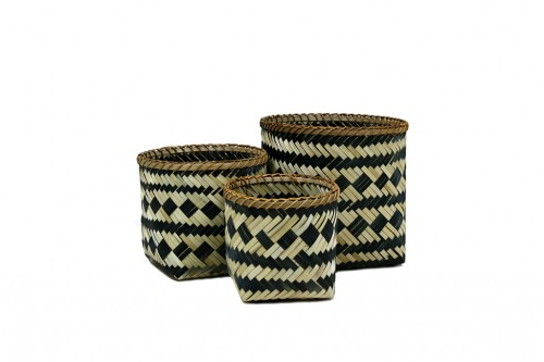 Round basket print s/3