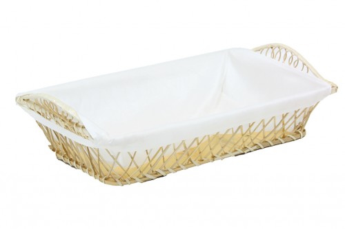 Plateau en bambou blanc mat