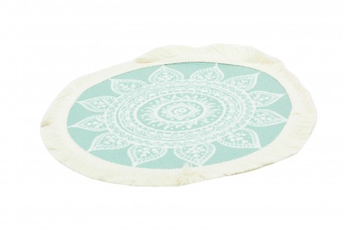 Housse de nappe ronde verte