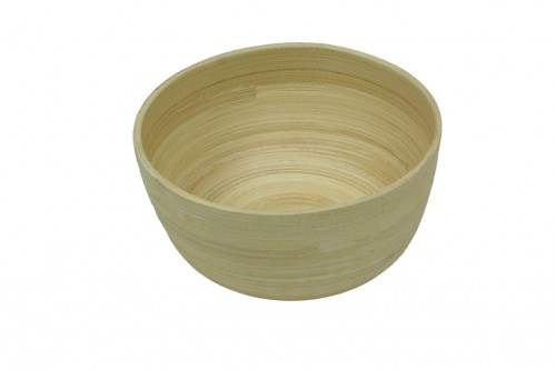 Small bamboo bowl - natural lacquered paint