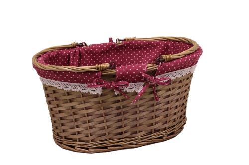 Cesta de mimbre con tela