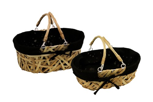 Cesta con tela negra s/2