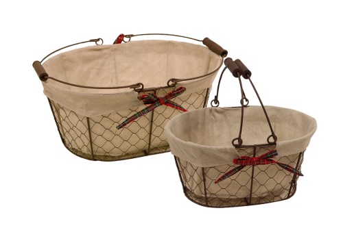 Cesta estructura metalica y tela s/2