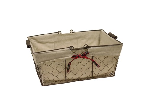 Cesta rectangular estructura metalica