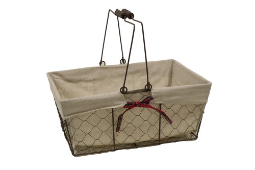 Cesta rectangular estructura metalica