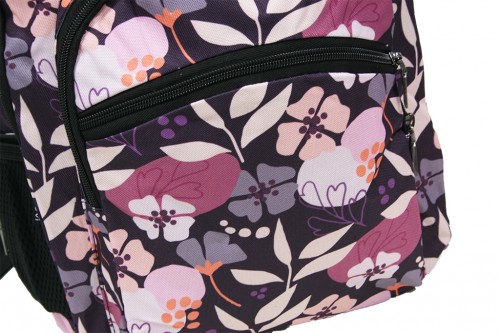 purple floral backpack