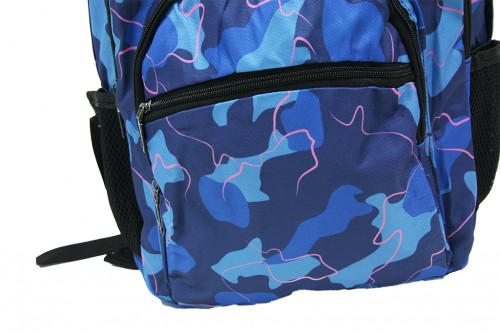 Mochila azul camuflaje