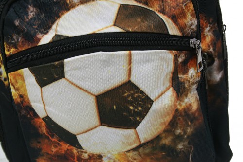 Dark soccer backpack