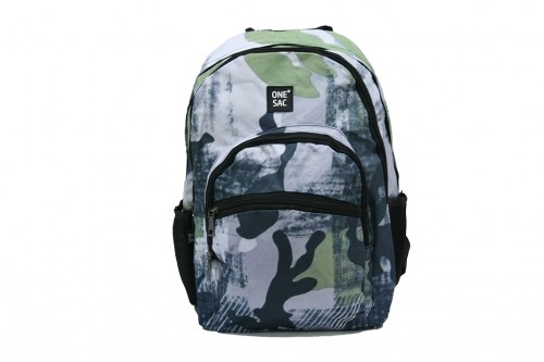 Karierter blauer Rucksack