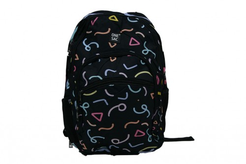 Schwarzer Doodle-Rucksack