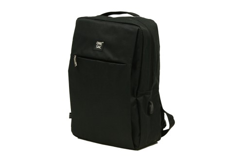 Schwarzer USB-Laptop-Rucksack