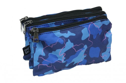 Estuche azul camuflaje