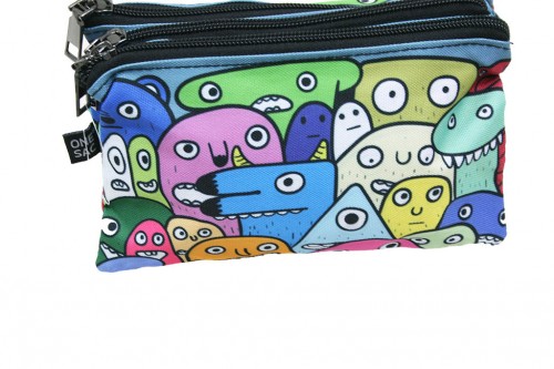 Little monsters gray pencil case