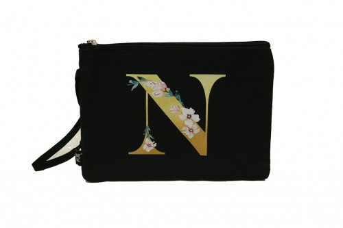 Black letter n tote bag - wedding gifts