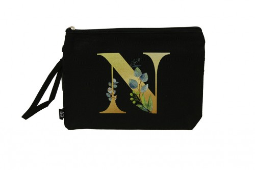 Black letter n tote bag - wedding gifts