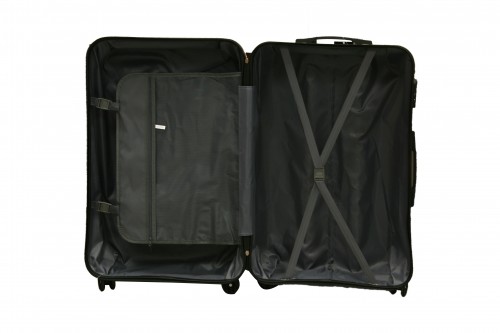 Golden travel suitcase s/3