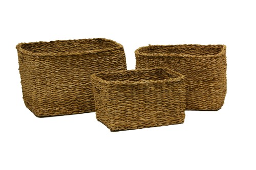 cestos de yute almacenaje y decoración set de tres