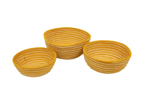 Bandeja yute a rayas dos colores s/3