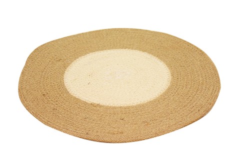 Salvamantel jute natural y blanco