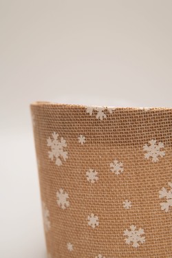 Macetero natural jute copos de nieve