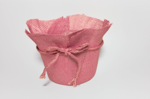 Macetero jute morado lazo