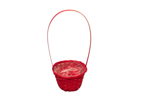 Cesta bamboo roja 15cm