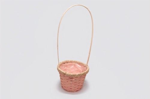 Cesta bamboo rosa 20cm