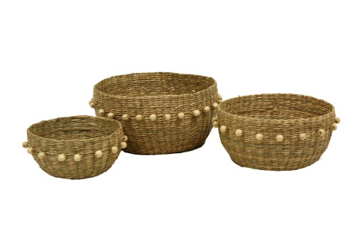 Cuenco de seagrass con decoracion