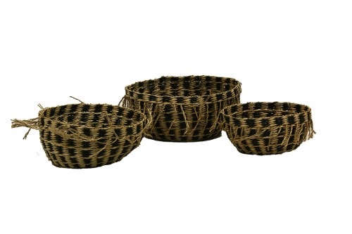 Cuenco de seagrass con flecos