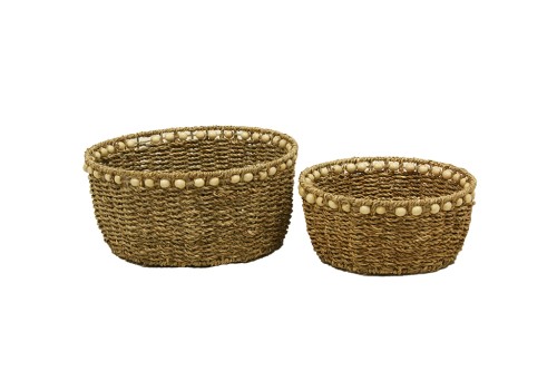 Cuenco de seagrass con decoracion